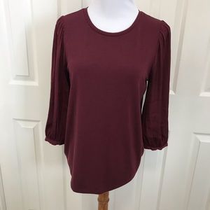 Ladies A new day burgundy top small